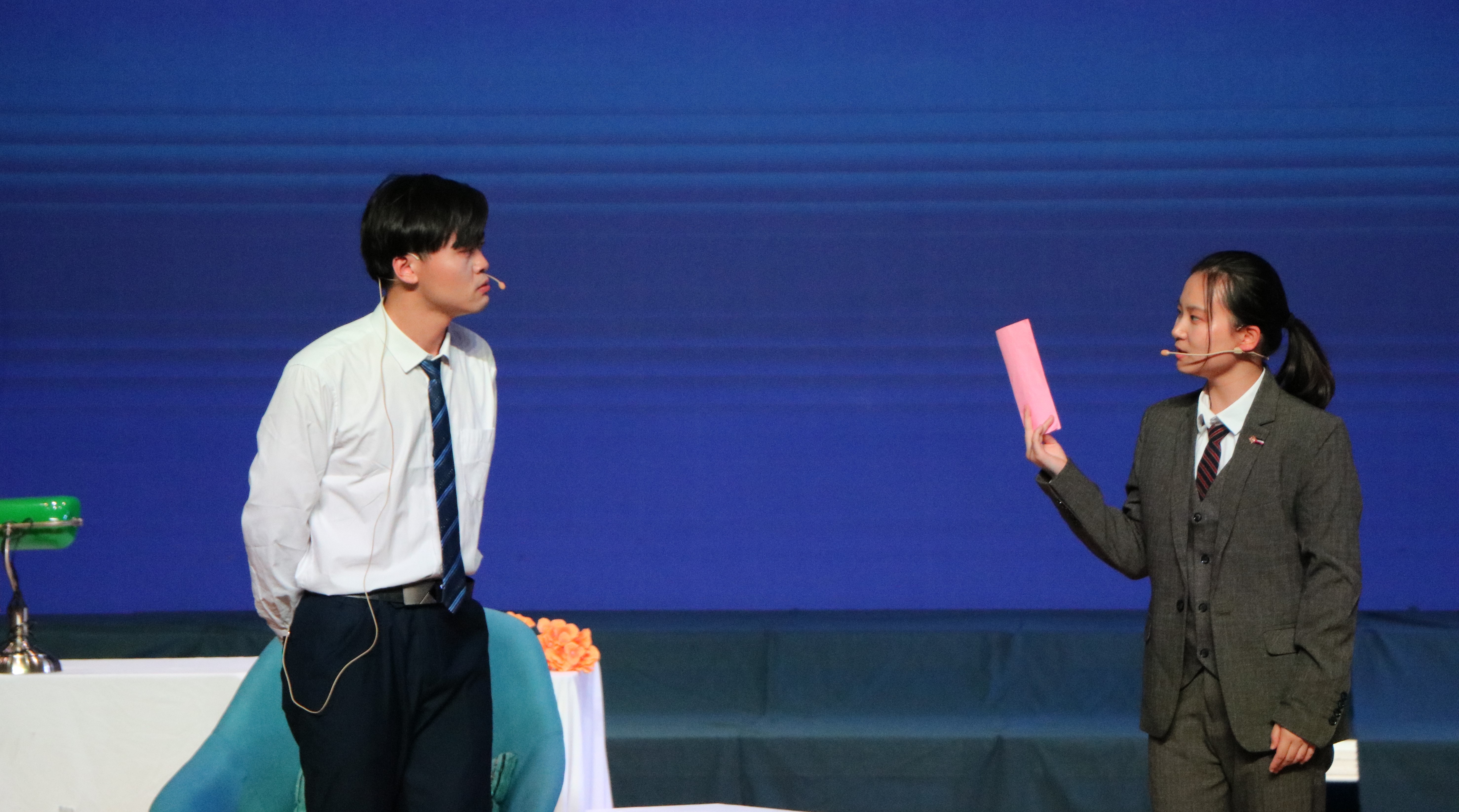 王伯群的饰演者,2020级德语(第二学士学位)王雪聪